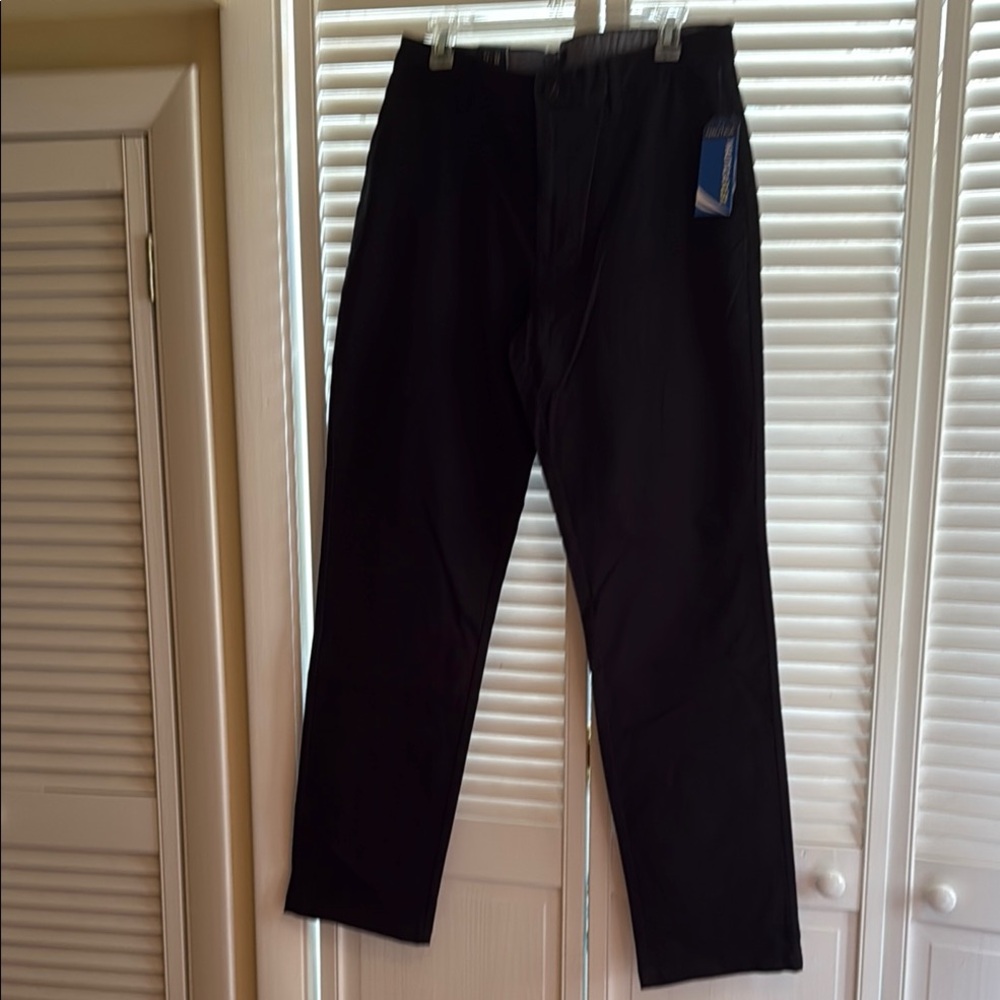 Nautica Black Dress Pants Smooth Finish Straight-Leg